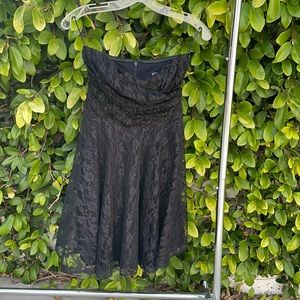 Strapless lace dress